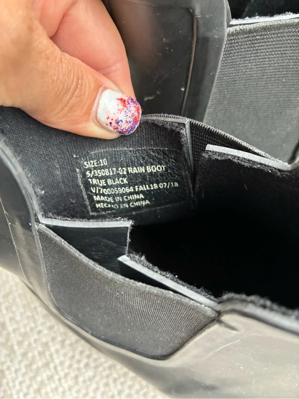 Gap Black Chelsea-Style Rain Ankle Boots